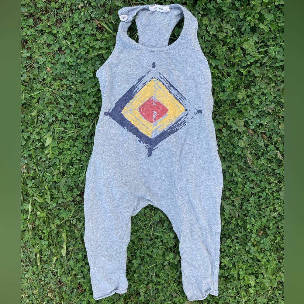 RARE Kid + Kind Cotton Romper with Pockets 2T